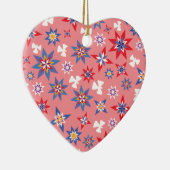 雪の天使の赤及び青 セラミックオーナメント (右)