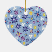 雪の天使の赤及び青 セラミックオーナメント (裏面)