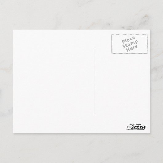 雪の天使の郵便はがき ポストカード (裏面)