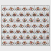 雪の天使を作るアイリッシュセッター ラッピングペーパー (フラット)