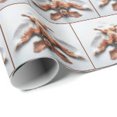 雪の天使を作るアイリッシュセッター ラッピングペーパー (ロールコーナー)