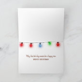 雪の天使を作るクリスマス・アイリッシュ・セッター シーズンカード (内部)