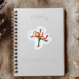 雪の天使を作る少女 シール