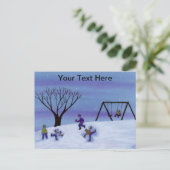 雪の天使 ポストカード (スタンド正面)