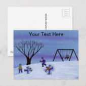 雪の天使 ポストカード (正面/裏面)