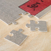 雪の太鼓橋浮世絵日本のヴィンテージ ジグソーパズル (側面)