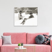 雪の女の子， 1922 キャンバスプリント (インサイチュ (リビング))