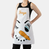 雪の女性かわいいクリスマス エプロン (インサイチュ)