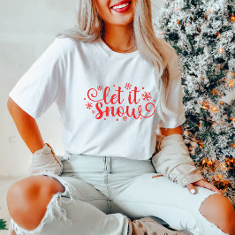 雪の女性のクリスマスTシャツ Tシャツ