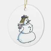 雪の女性の白いセラミックのクリスマス装飾 セラミックオーナメント (左)