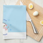 雪の女性クリスマスキッチンタオル キッチンタオル (四つ折り)