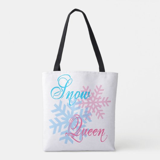 雪の女王と雪エレガント片 トートバッグ (裏面)