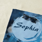 雪の女王ファンタジーアート – 神秘的な冬の女神 ビーチタオル (インサイチュ)