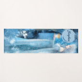 雪の女王ファンタジーアート – 神秘的な冬の女神 ヨガマット (正面(横))