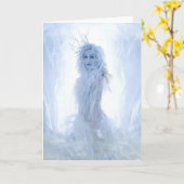 雪の女王 カード (黄色い花)