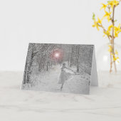 雪の女王 カード (黄色い花)