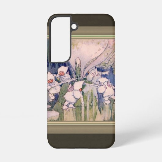 雪の妖精たちが雪を作る SAMSUNG GALAXYケース (裏面)