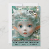 雪の妖精のクリスマスパーティー招待状 招待状 (正面)