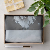 雪の威厳のある中で白いバイソンを切り離す 薄葉紙 (ギフト)