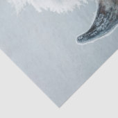 雪の威厳のある中で白いバイソンを切り離す 薄葉紙 (詳細)