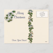 雪の子どもクリスマスヴィンテージはがき シーズンポストカード (裏面)