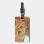 雪の子ネコ ラゲッジタグ (正面縦)