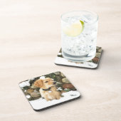 雪の子犬 コースター (右側)