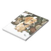 雪の子犬 ノートパッド (回転)