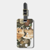 雪の子犬 ラゲッジタグ (正面縦)