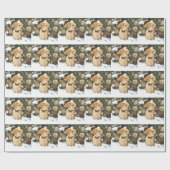 雪の子犬 ラッピングペーパー (フラット)