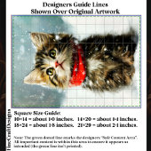 雪の子猫、赤いクリスマススカーフEG2Lデコページ 薄葉紙