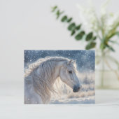 雪の季節のグリーティング  ホリデー シーズンポストカード (スタンド正面)