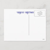 雪の季節のグリーティング  ホリデー シーズンポストカード (裏面)