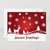 雪の季節の挨拶カード#2 ポストカード (正面/裏面)