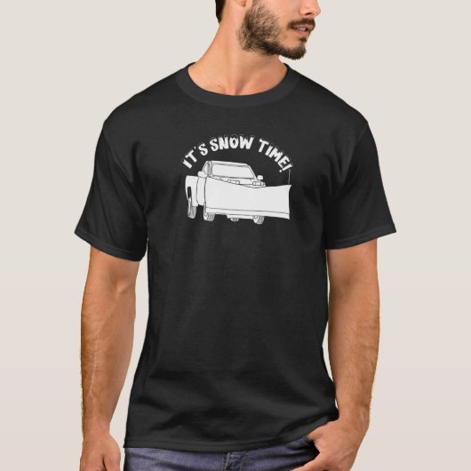 雪の季節 除雪車 グラフィック 1 Tシャツ (正面)