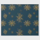  雪の宝がアズレのクリスマスエレガントに ラッピングペーパー (フラット)