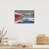 雪の宮島雪の宮島神社、川瀬蓮井 ポスター (キッチン)