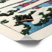 雪の宮島、雪の宮島、川瀬蓮井、ウッドカット ポスター (角)