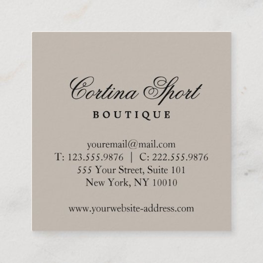 雪の家の名刺 スクエア名刺 (裏面)