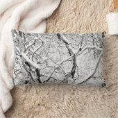 雪の家の情景 ランバークッション (ブランケット)