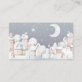 雪の家の赤ちゃんシャワーおむつラッフル エンクロージャーカード (裏面)