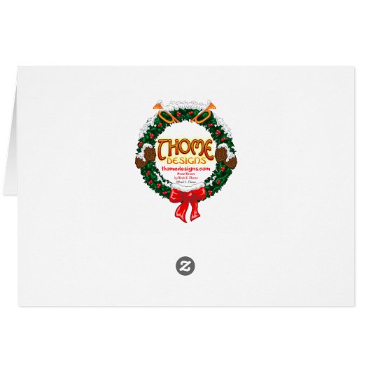 雪の家クリスマスグリーティングカード (裏面横)