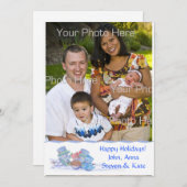 雪の家族の写真カード シーズンカード (正面/裏面)