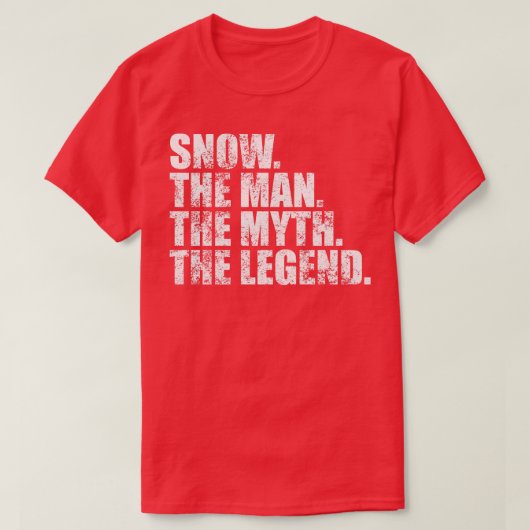 雪の家族の名前雪の姓S Tシャツ (デザイン正面)