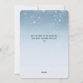 雪の家族の愛らしいマッチングハット&マフラー シーズンカード (裏面)