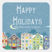 雪の家　ハッピー・ホリデー　モノグラム スクエアシール (正面)