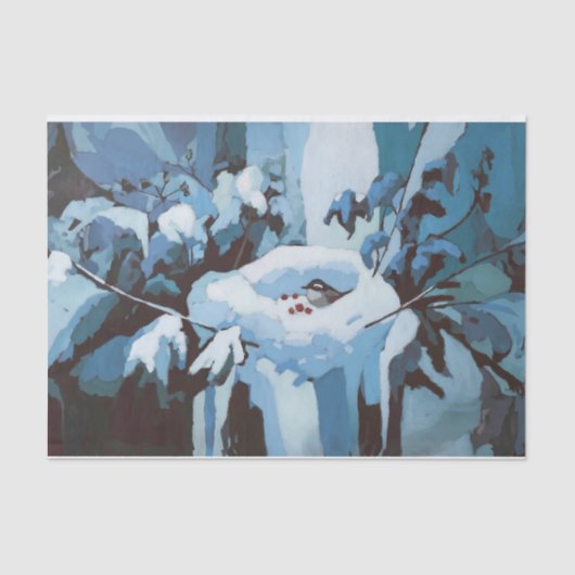 雪の家、冬の鳥の巣 薄葉紙 (正面)