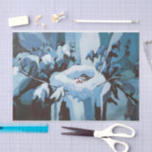 雪の家、冬の鳥の巣 薄葉紙 (クラフト)