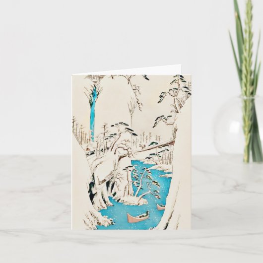 雪の富士の川 カード (正面)