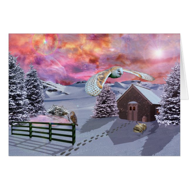 雪の小屋 (正面横)